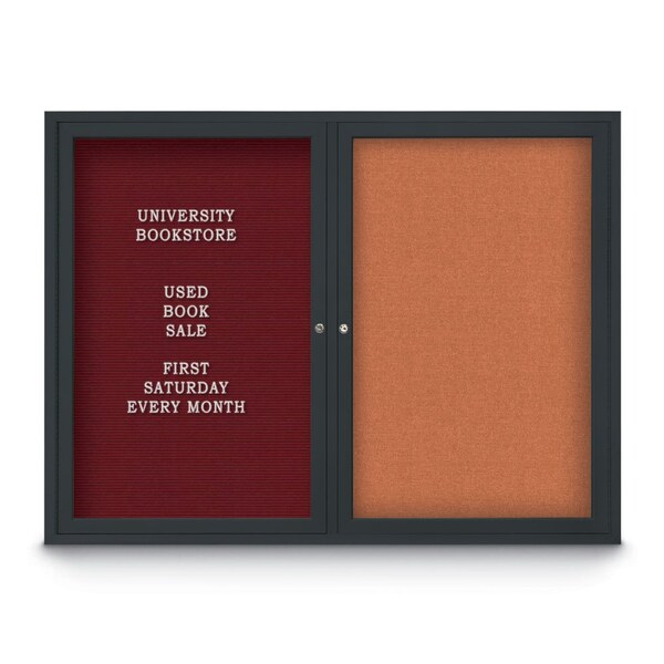 Corkboard, Burgundy/Bronze, 24" x 36"